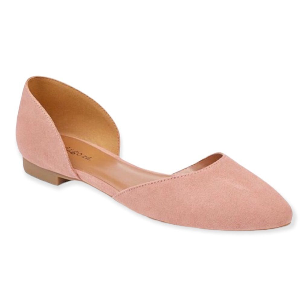 Pink Slip On Ballet Flats Block Heel Loafers Shoes - NEW